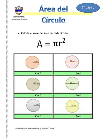 Área del círculo