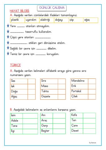 Günlük çalışma 45