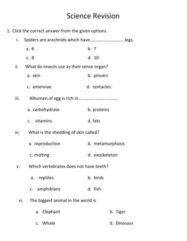 Science Revision