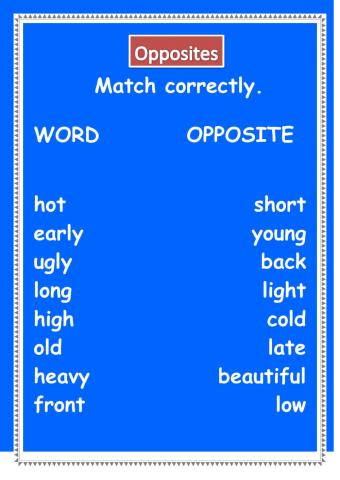 Antonyms