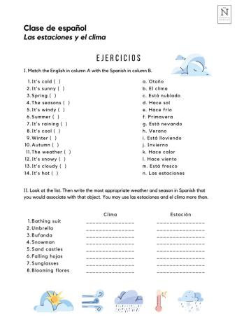 El clima y las estaciones