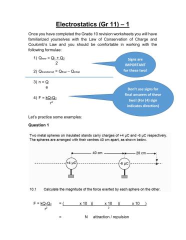 Electrostatics 1