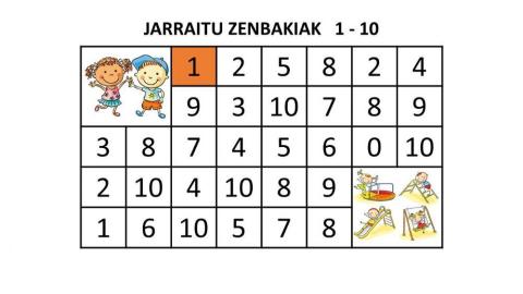 01Jarraitu zenbakiak 1-10