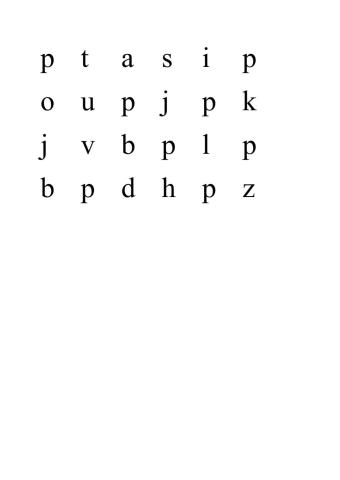 Find Letter P