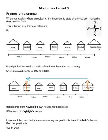 Motion worksheet 3