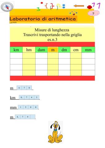 Trascrivi misure di lunghezza n.3