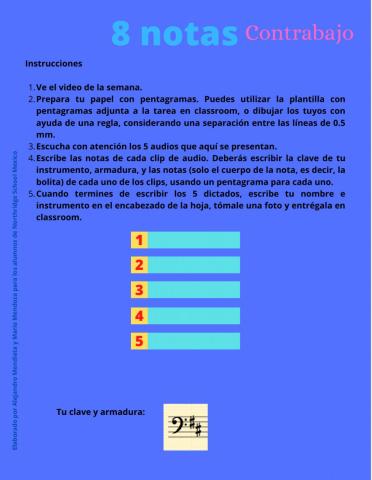 Contrabajo 8 notas