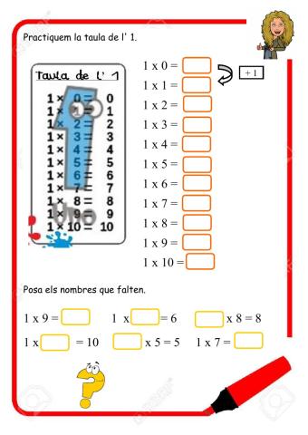 La taula de l'1