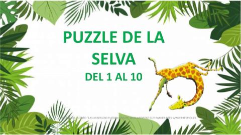 Puzzle numérico animales