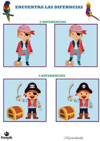 Encontrar diferencias (piratas)