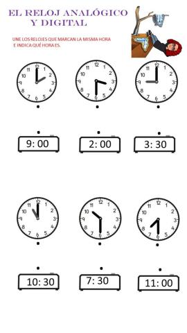 El reloj analógico y digital