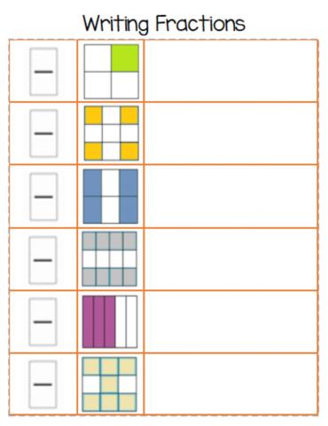 Writing Fractions 1