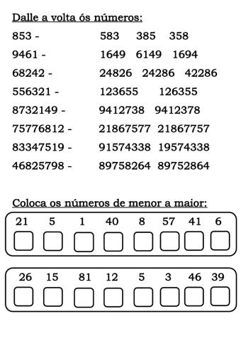 Atención Colocar Números 4