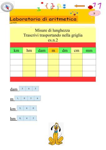 TRASCRIVI misure di lunghezza N. 2