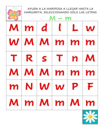 Camino de letras m