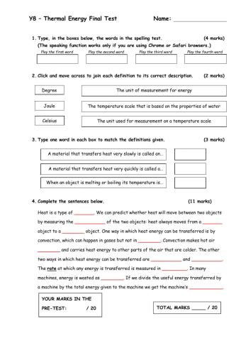 Thermal Energy (final test)