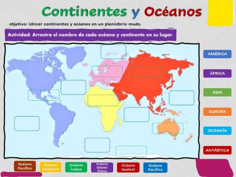 Continentes y océanos