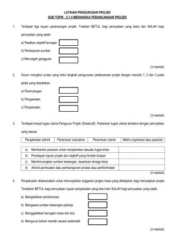 Bab 2.1.4 Merangka Perancangan Projek