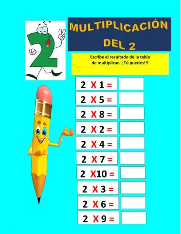 Multiplicación del 2