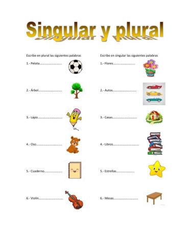 Singular y plural