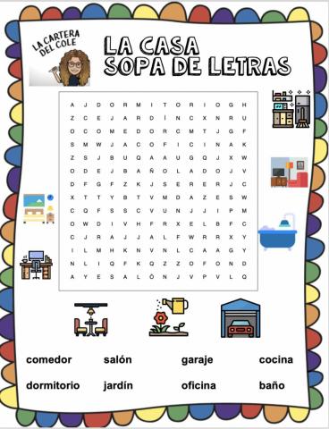 LA casa sopa de letras