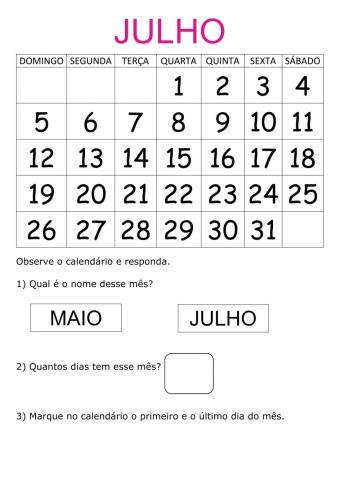 Calendário