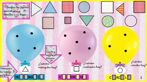 Clasificación de figuras geométricas.