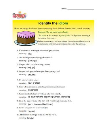 Identify the Idiom