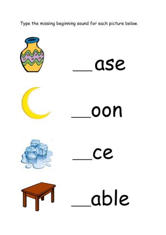 Beginning sounds