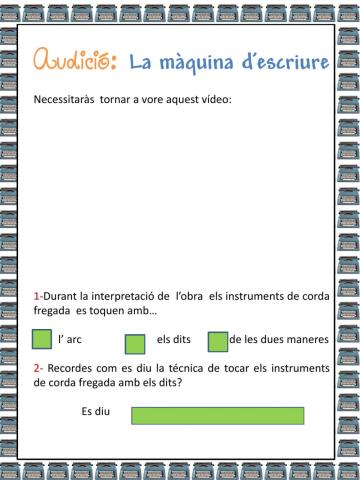 Audició la màquina d'escriure