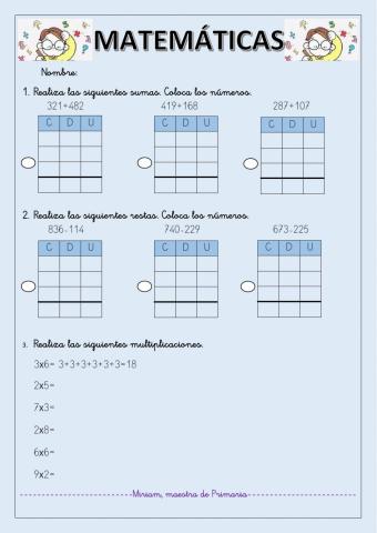 MATEMÁTICAS. Operaciones