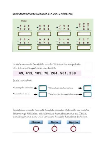 Matematika eragiketak