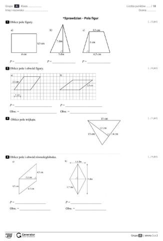 -Sprawdzian - pola figur