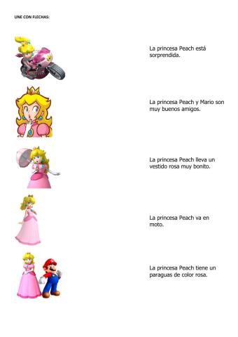 Comprensión lectora princesa Peach