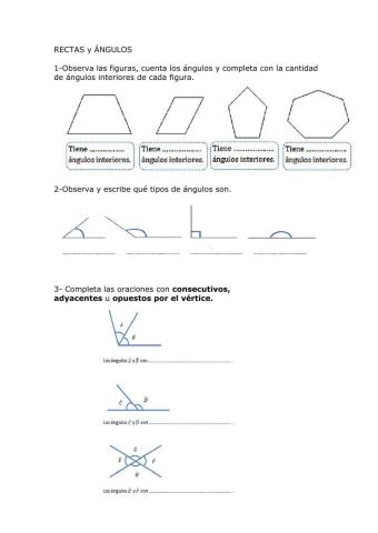 Rectas y ángulos