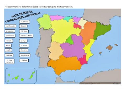 Mapa Comunidades Autónomas