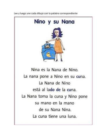 Lectura con letra N