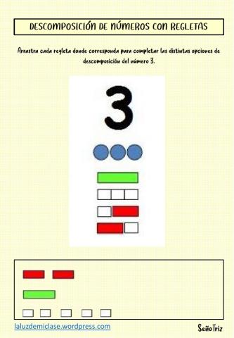 Descomposición numérica con regletas