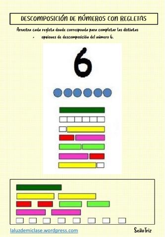 Descomposición numérica con regletas