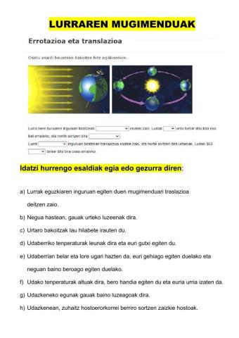 Lurraren mugimenduak