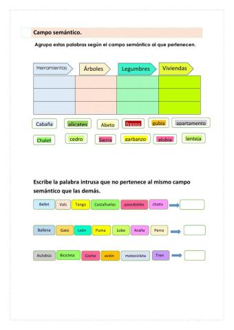 Campo semántico-Campo léxico