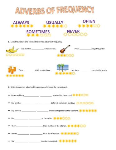 Adverbs of frequency