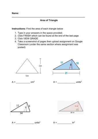 Area of Triangle