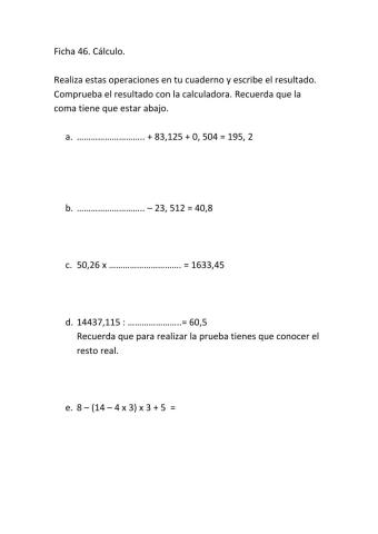 Ficha 47 cálculo