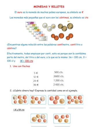 Monedas y billetes