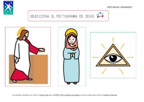 Elige el pictograma de Jesús