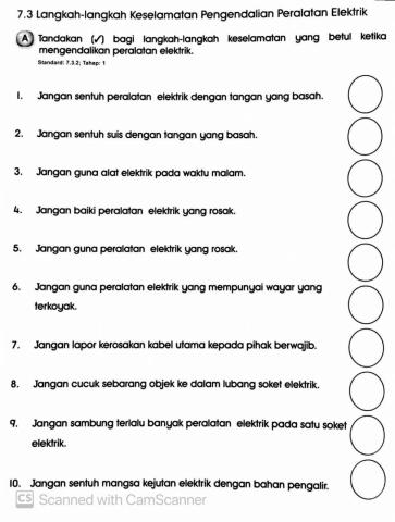 Langkah-langkah keselamatan mengendalikan peralatan elektrik