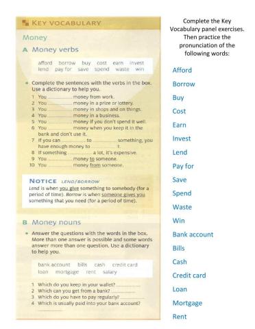 Money Vocabulary