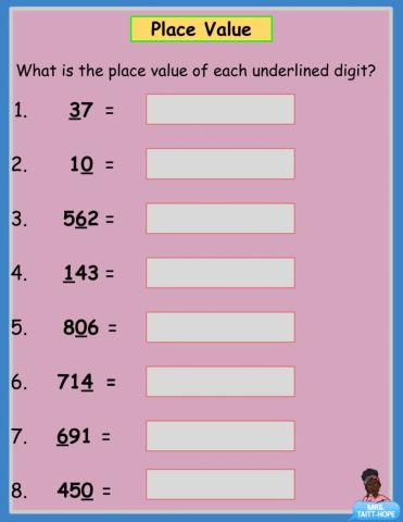 Place Value of Digits 1