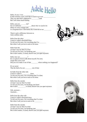 Song worksheet